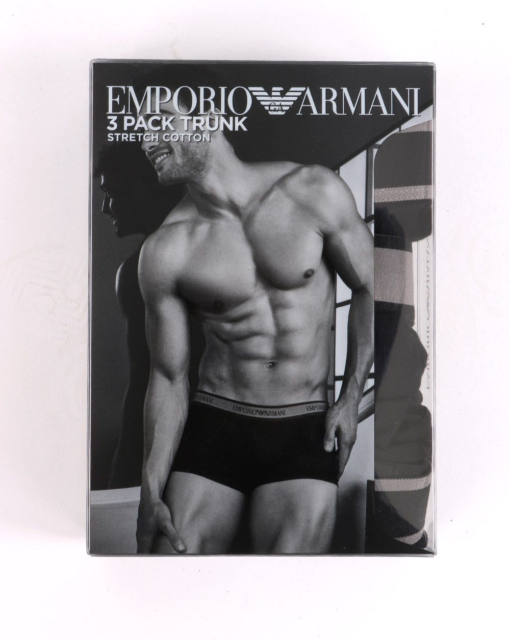 Emporio Armani 3 Pack Boxer Shorts Black/Silver