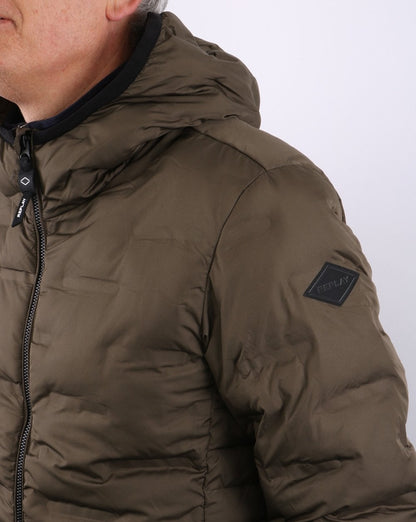 Replay Hooded Jacket Dark Olive