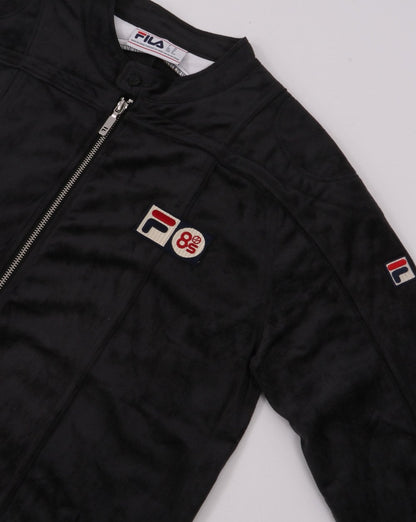 Fila Vintage Terrinda Mk3 Pro Badge Track Top Charcoal Black
