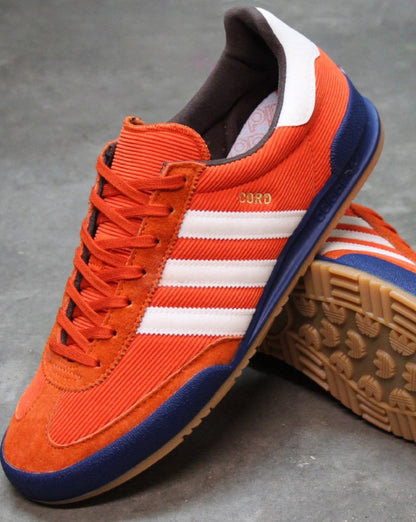 Adidas Cord Trainers Orange/Off White