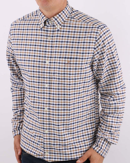 Gant Oxford Gingham Shirt Warm Khaki