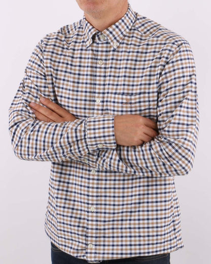 Gant Oxford Gingham Shirt Warm Khaki