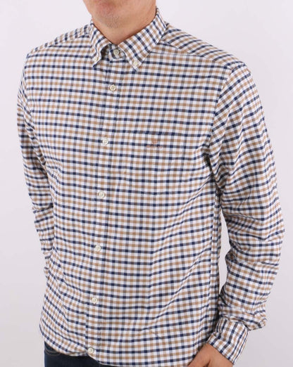 Gant Oxford Gingham Shirt Warm Khaki