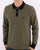 Pretty Green Contrast Long Sleeve Polo Khaki