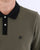 Pretty Green Contrast Long Sleeve Polo Khaki