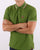 Trojan Tipped Pique Polo Shirt Green