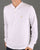 Pretty Green Long Sleeve Bomber Polo White