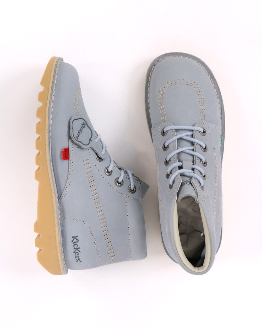 Kickers Kick Hi Leather Boot Pale Blue