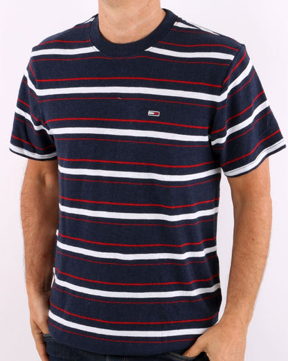 Tommy Jeans Slub Stripe T-shirt Navy
