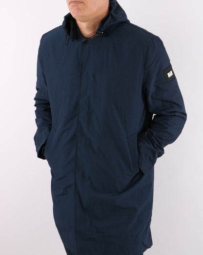 Weekend Offender Hooded Mac Navy
