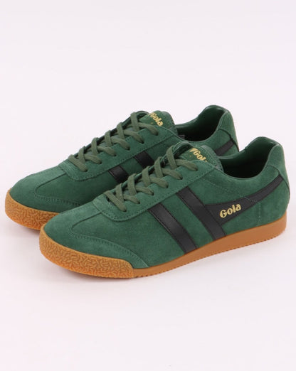 Gola Harrier Suede Trainer Evergreen/black