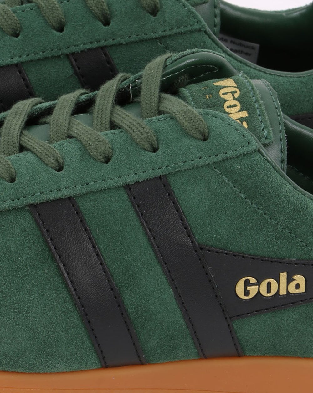 Gola Harrier Suede Trainer Evergreen/black