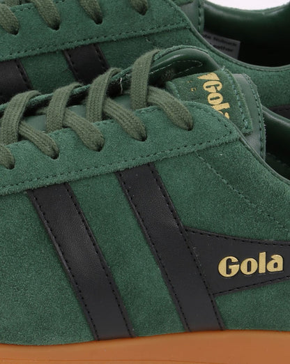 Gola Harrier Suede Trainer Evergreen/black