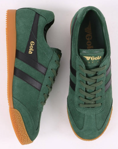 Gola Harrier Suede Trainer Evergreen/black