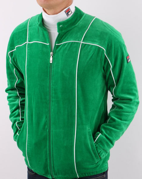 Fila Vintage Terrinda Velour Track Top Kelly Green