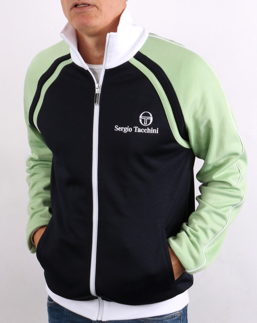 Sergio Tacchini Ghibli Track Top Navy/Light Green
