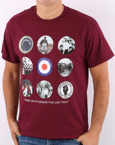 Mod Life T-shirt Burgundy