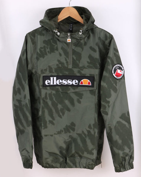 Ellesse Quarter Zip Jacket Dark Green Tie Dye