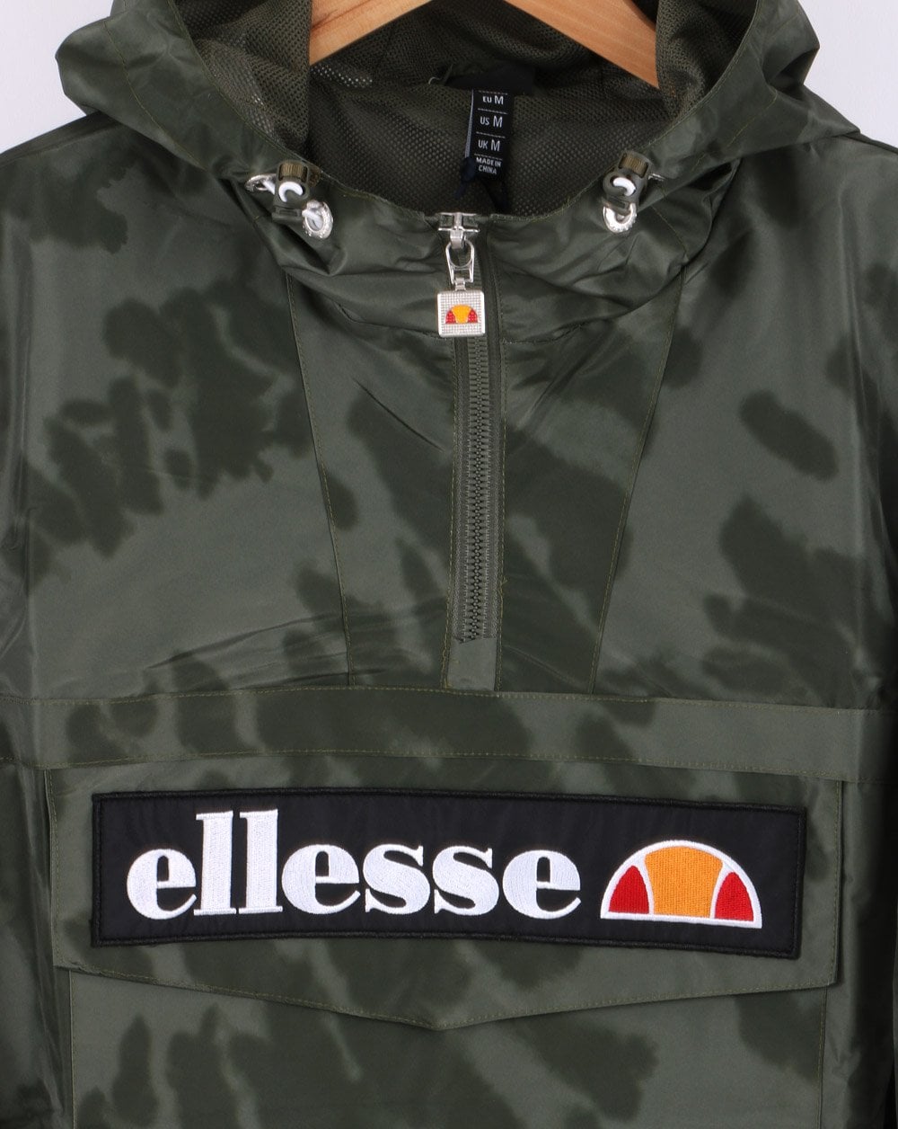 Ellesse Quarter Zip Jacket Dark Green Tie Dye