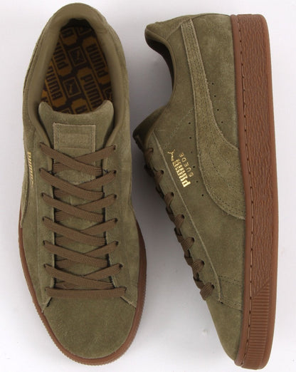 Puma Suede Gum Trainer Burnt Olive/Gum