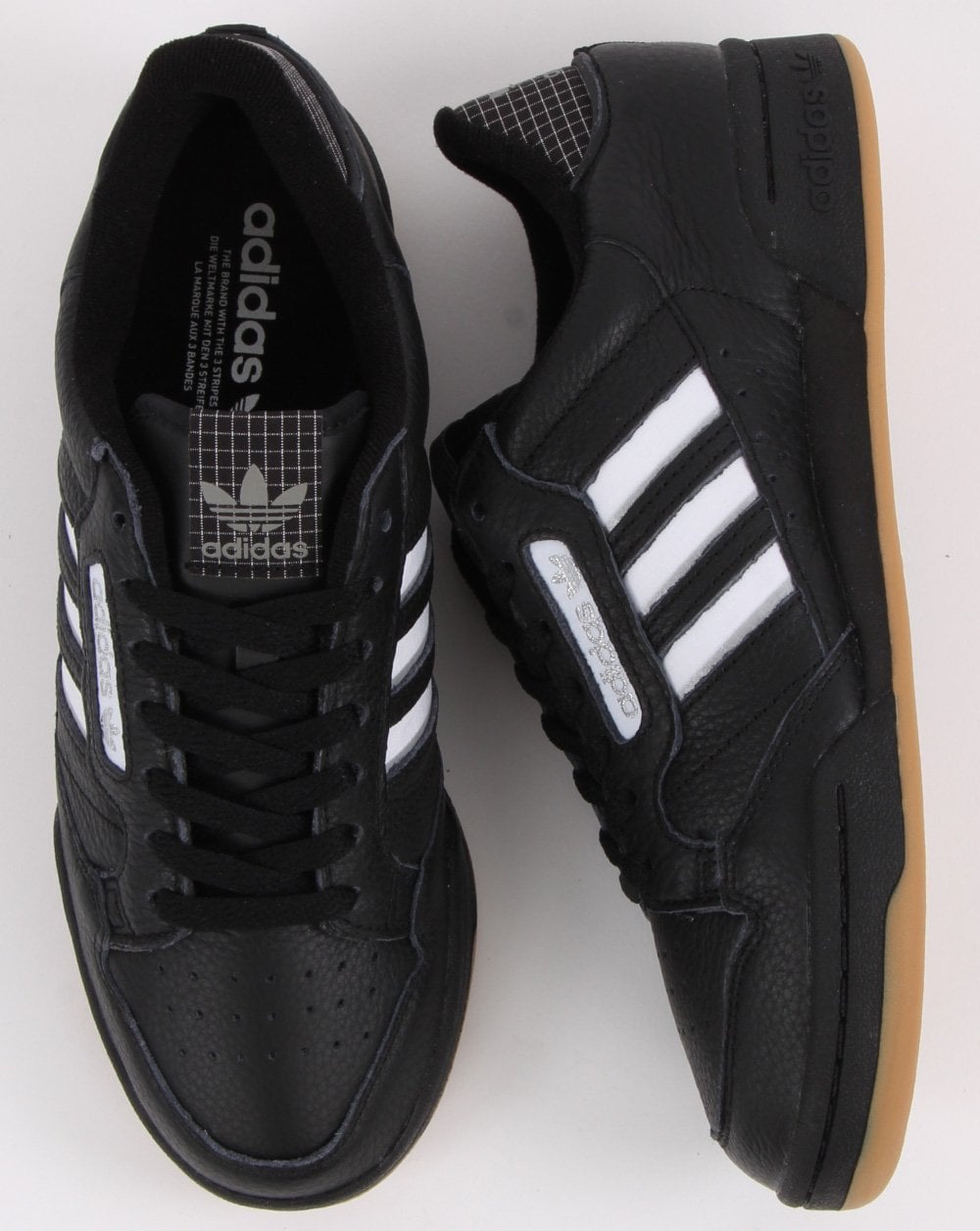 Adidas Continental 80 Stripes Trainers Black/White