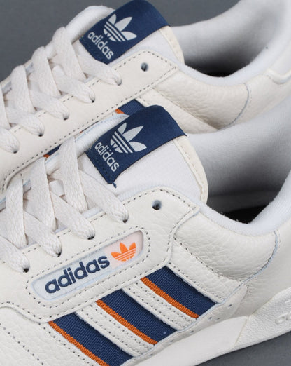 Adidas Continental 80 Stripes Trainers Off White/Navy/Orange