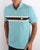 Pretty Green Chest Stripe Cycling Top Blue