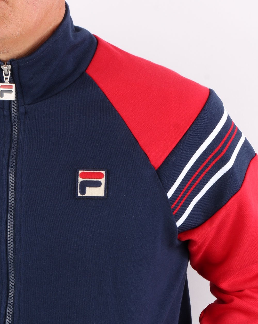 Fila Vintage Advantage Track Top Navy/Pale Lilac/White
