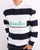 Benetton Striped Rugby Shirt Navy/White