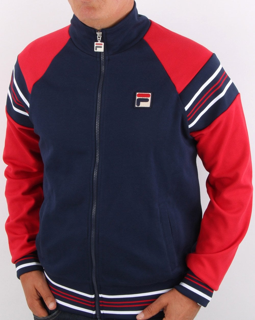 Fila Vintage Advantage Track Top Navy/Pale Lilac/White