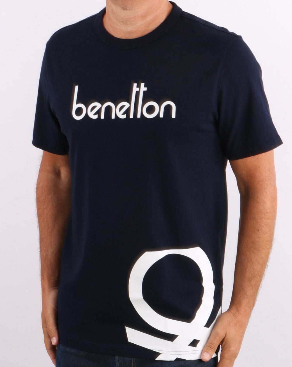 Benetton DNA Logo T-shirt Navy
