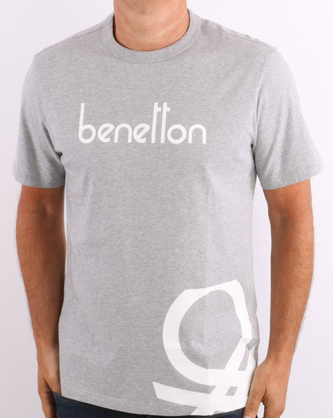 Benetton DNA Logo T-shirt Grey