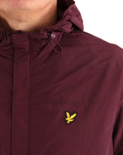 Lyle & Scott Hooded Pocket Jacket Burgundy