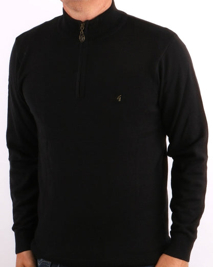 Gabicci Vintage Quarter Zip Black