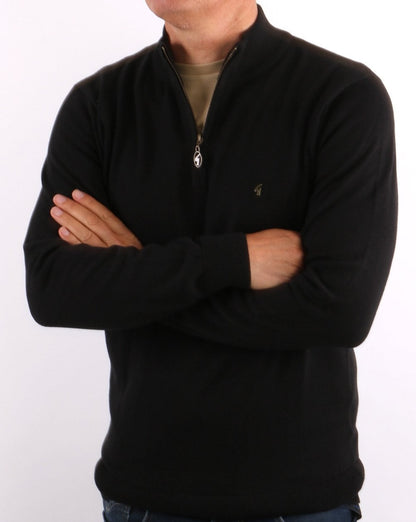 Gabicci Vintage Quarter Zip Black