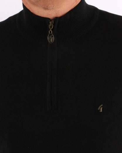 Gabicci Vintage Quarter Zip Black