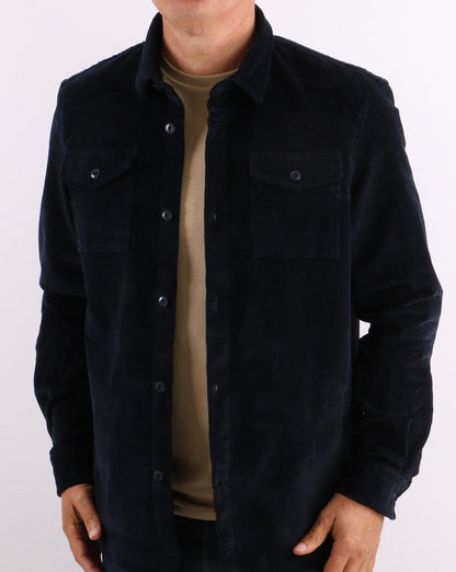 Barbour Cord Overshirt Navy