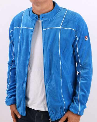 Fila Vintage Terrinda Velour Track Top French Blue