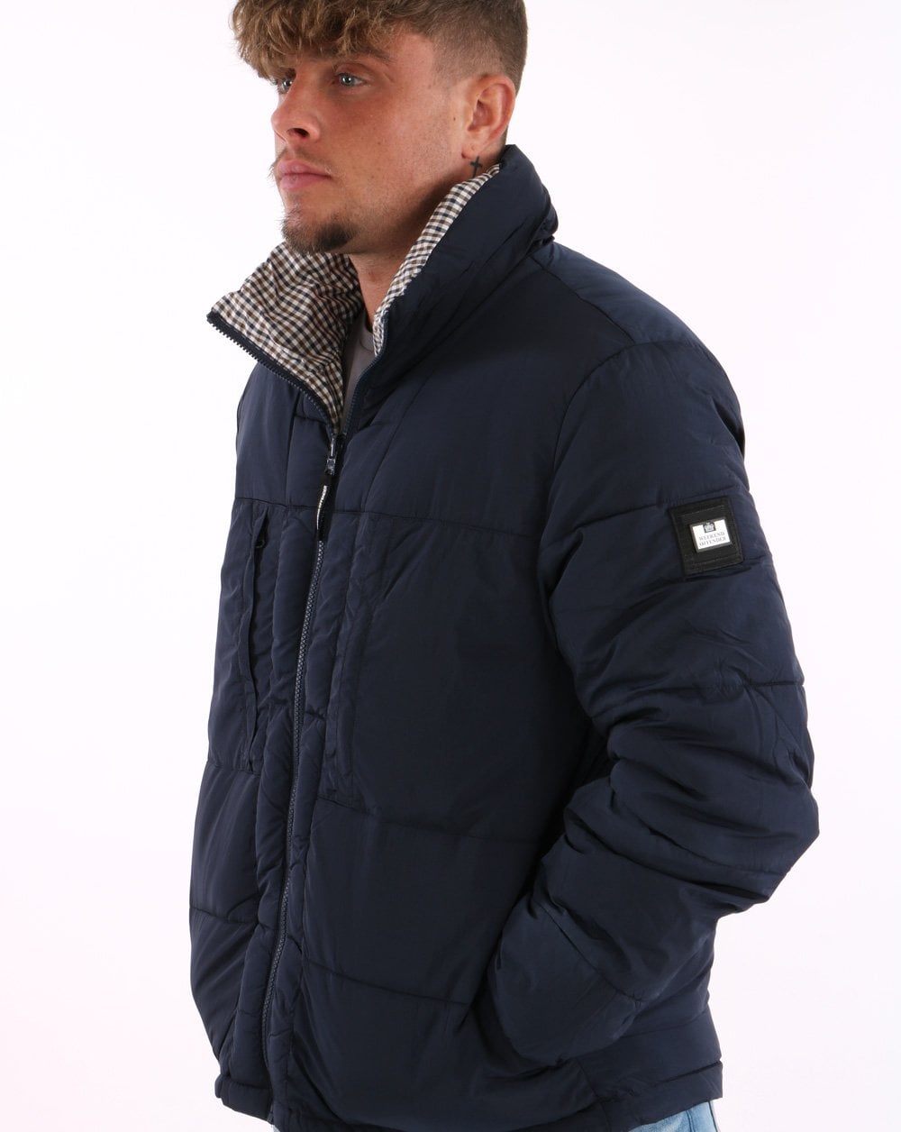 Weekend Offender Reversible Padded Jacket Navy