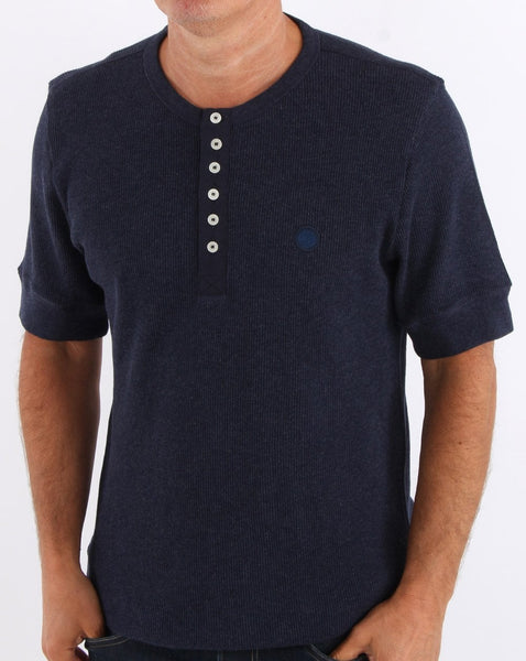 Pretty Green Waffle T-shirt Navy