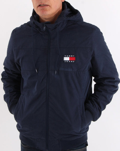 Tommy Jeans Fleece Lined Shell Jacket Navy