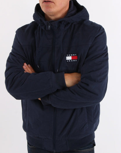 Tommy Jeans Fleece Lined Shell Jacket Navy