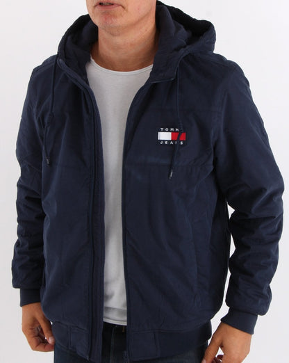 Tommy Jeans Fleece Lined Shell Jacket Navy