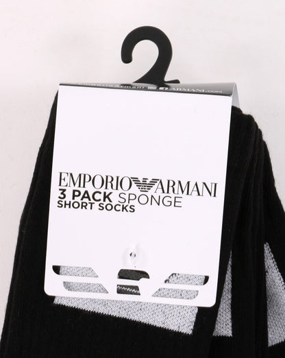 Emporio Armani 3 Pack Socks Black