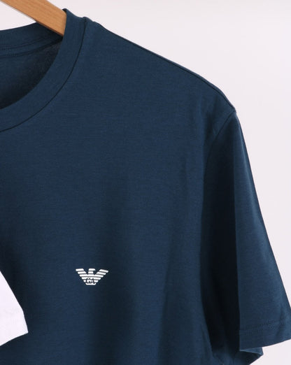Emporio Armani 2 Pack T Shirts White/Navy
