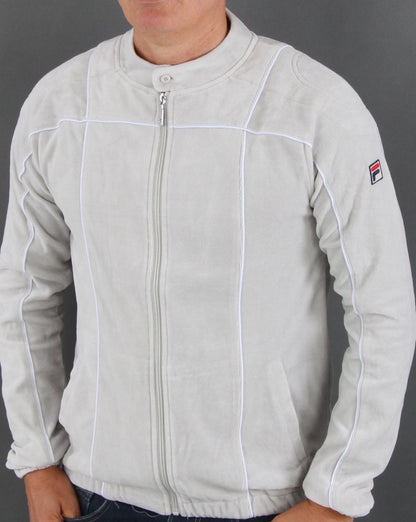Fila Vintage Terrinda Velour Track Top Grey