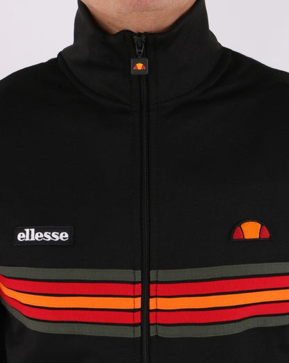 Ellesse 5 Stripe 80S Elite Track Top Black