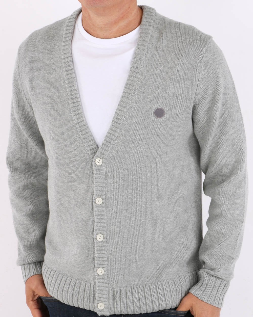 Pretty Green Knit Cardigan Grey