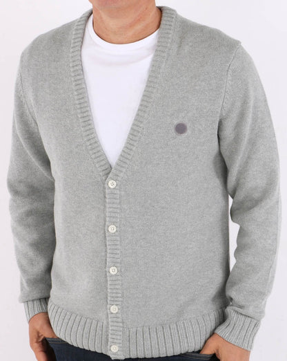 Pretty Green Knit Cardigan Grey