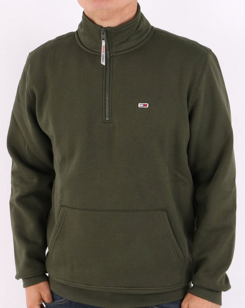 Tommy Jeans Half Zip Sweatshirt Dark Olive